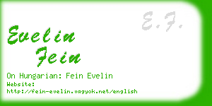 evelin fein business card